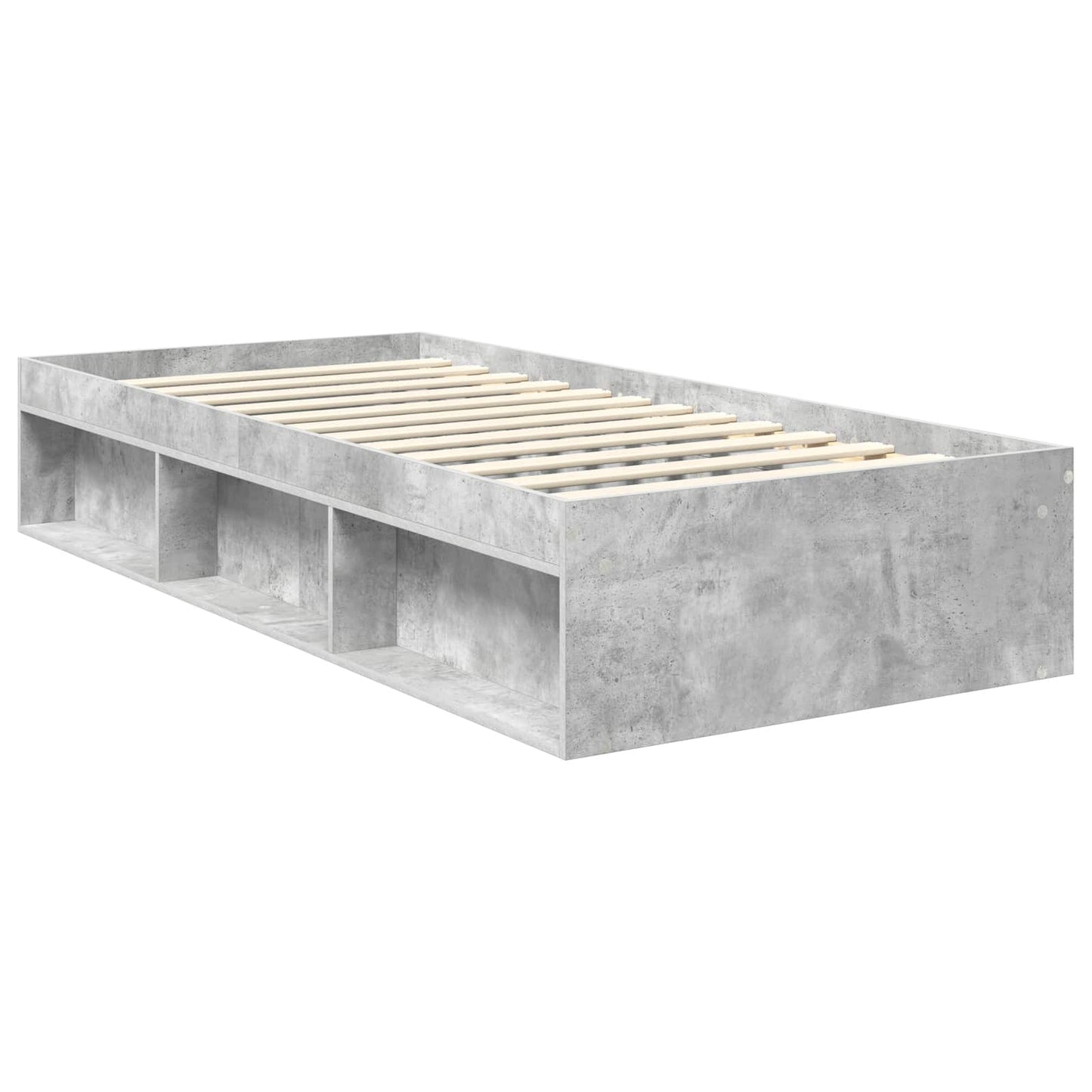Bed Frame with Drawer Concerte Grey 90 x 190 cm Solid Pine Wood