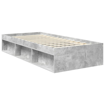 Bed Frame with Drawer Concerte Grey 90 x 190 cm Solid Pine Wood