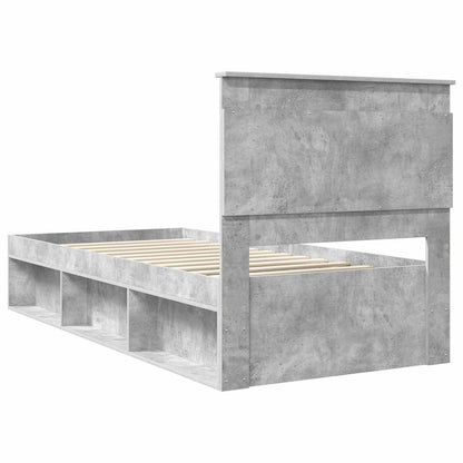 Bed Frame with Drawer Concerte Grey 90 x 190 cm Solid Pine Wood
