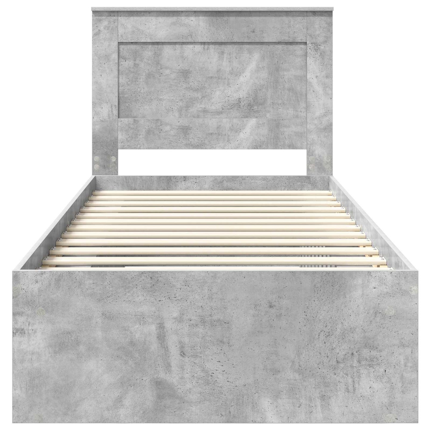 Bed Frame with Drawer Concerte Grey 75 x 190 cm Solid Pine Wood