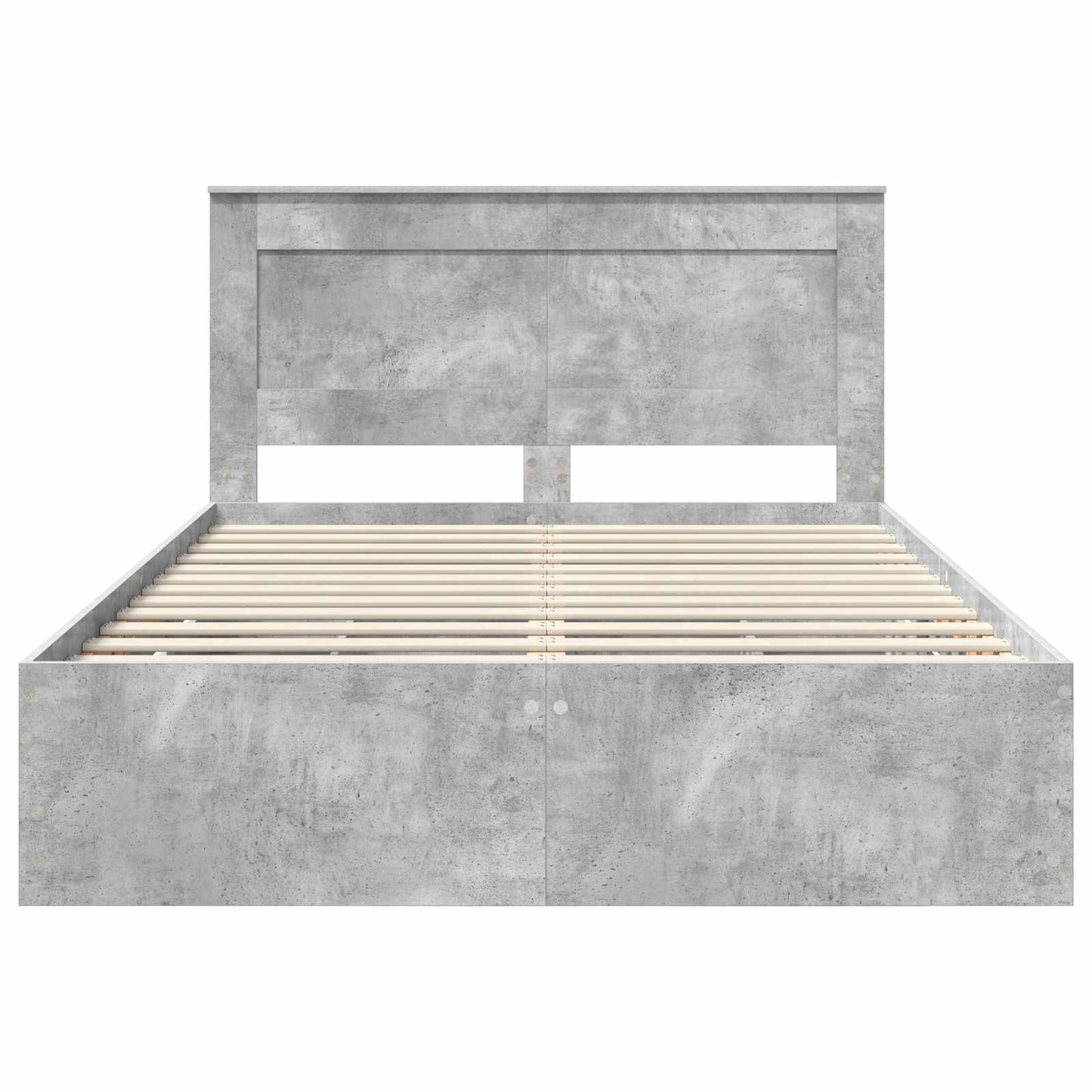 Bed Frame with Drawer Concrete Grey 160 x 200 cm Engineer Wood