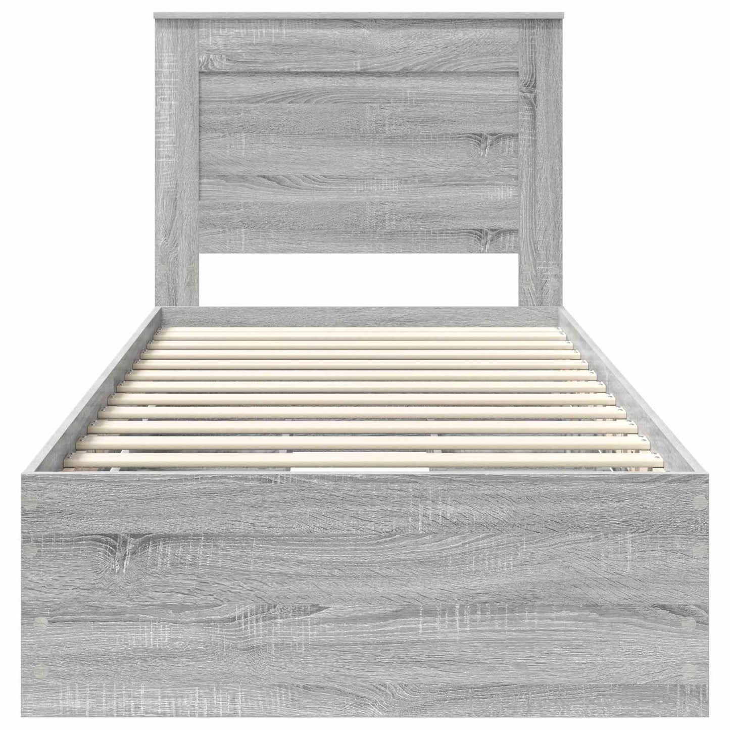 Bed Frame with Drawer Grey Sonoma 100 x 200 cm Engineer Wood