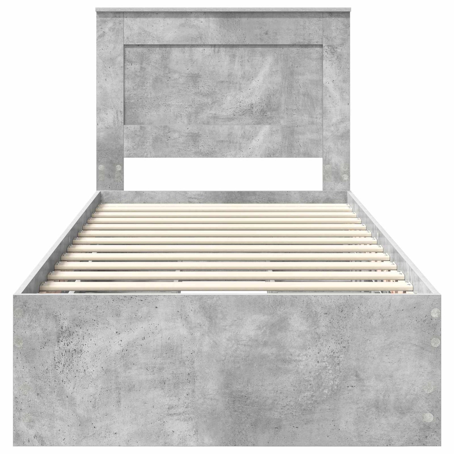 Bed Frame with Drawer Concrete Grey 90 x 200 cm Engineer Wood
