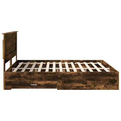 Bed Frame with Drawer with Headboard Manual Engineered Wood