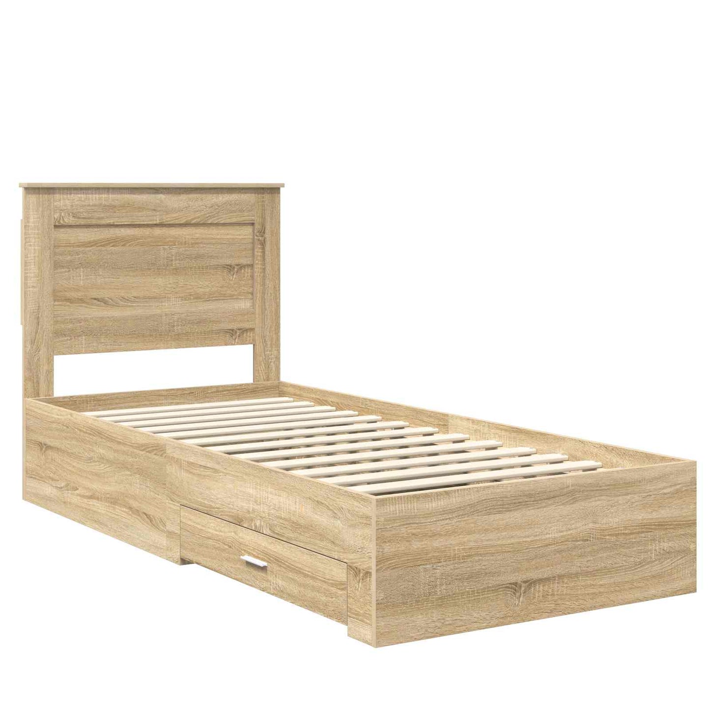 Bed Frame with Drawer Sonoma Oak 100 x 200 cm Engineered Wood