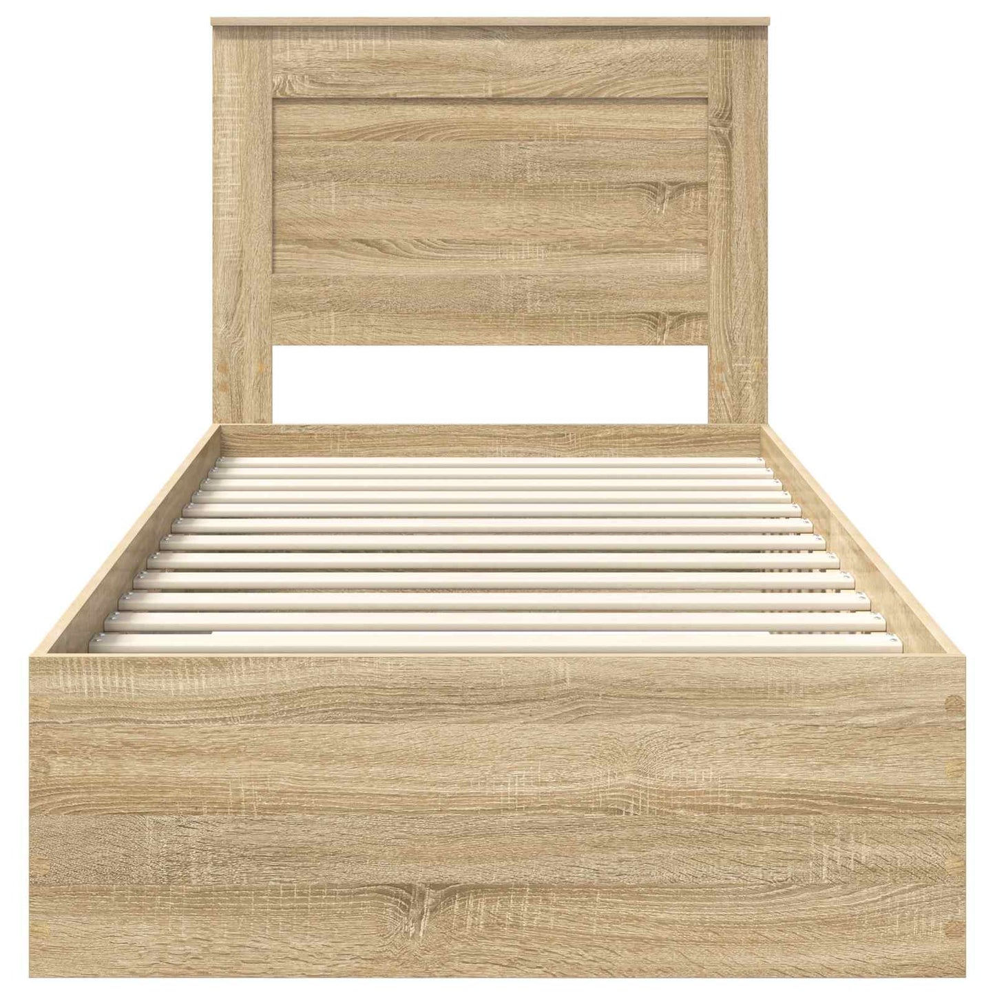 Bed Frame with Drawer Sonoma Oak 100 x 200 cm Engineered Wood
