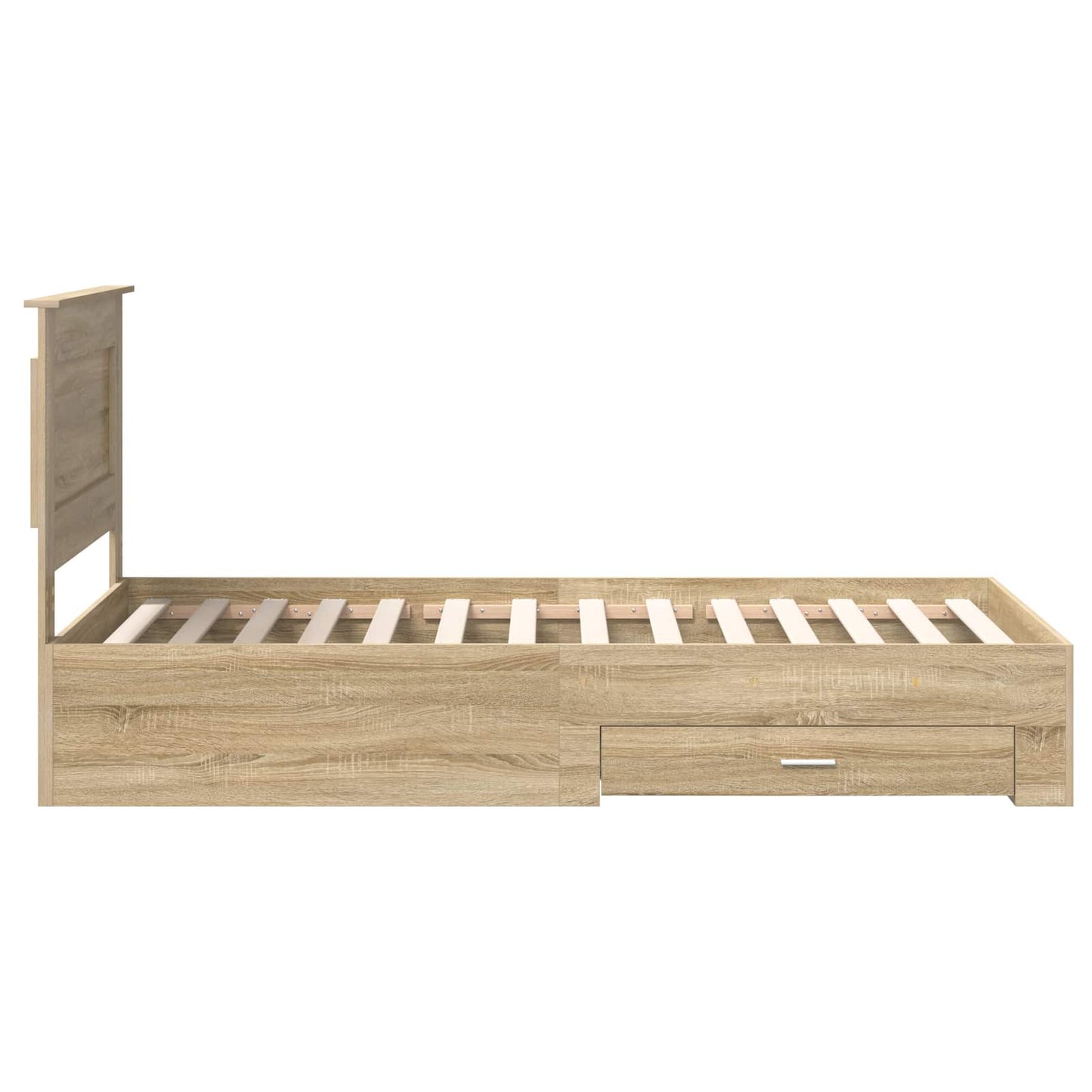 Bed Frame with Drawer Sonoma Oak 100 x 200 cm Engineered Wood