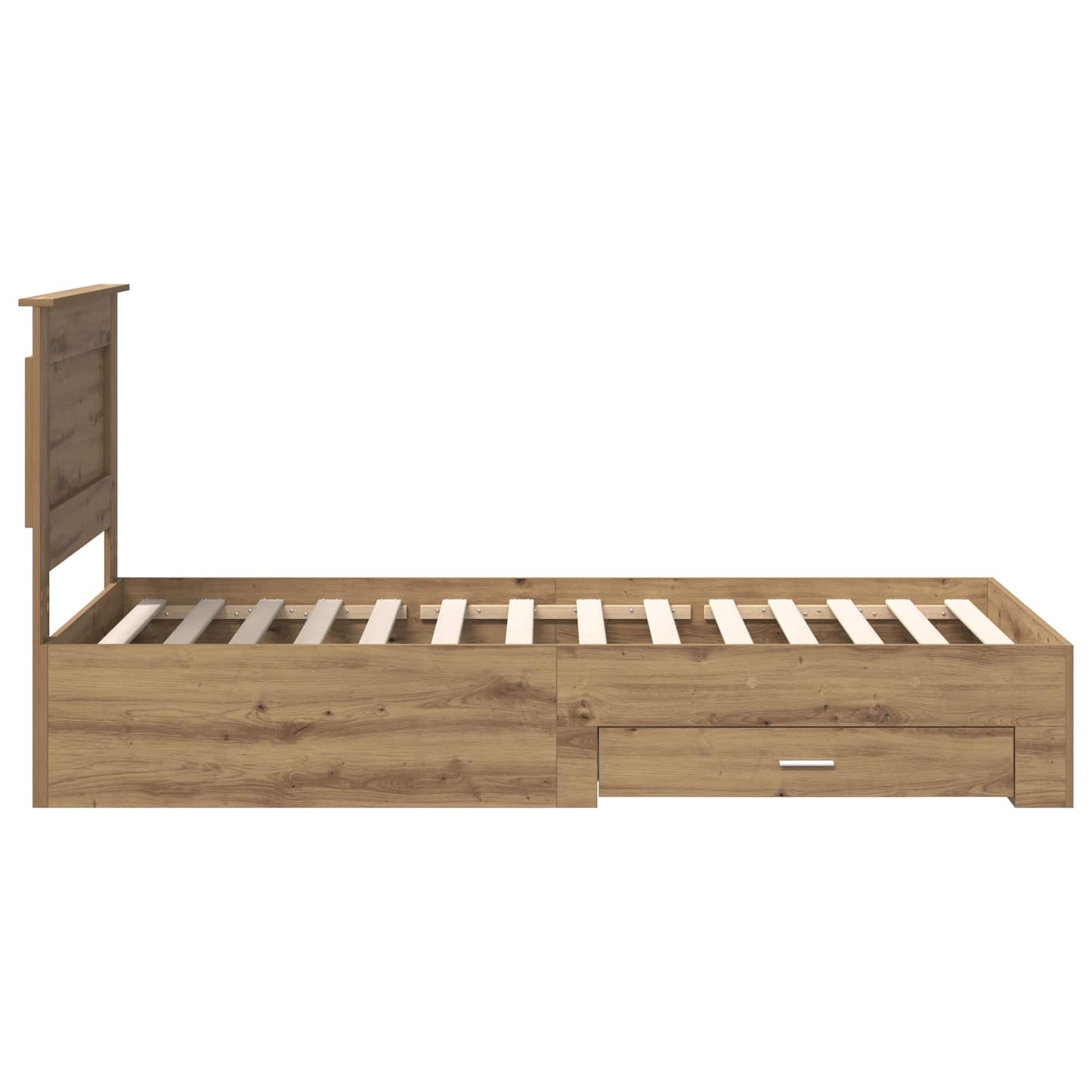 Bed Frame with Drawer Artisan Oak 100 x 200 cm Engineered Wood