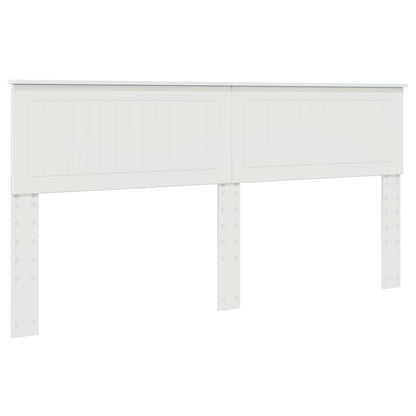 Bed Frame with Headboard White 180 x 200 cm Solid Pine Wood