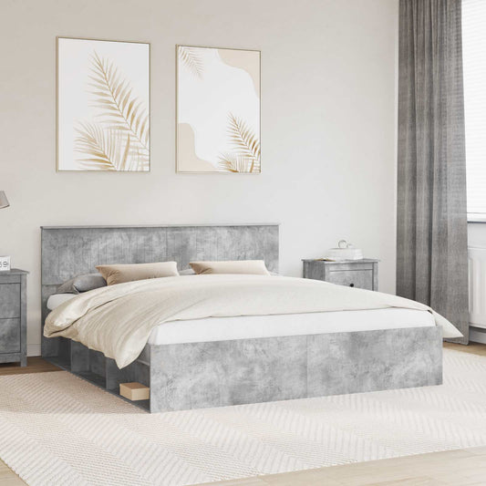 Bed Frame with Headboard Concerte 180 x 200 cm Solid Pine Wood