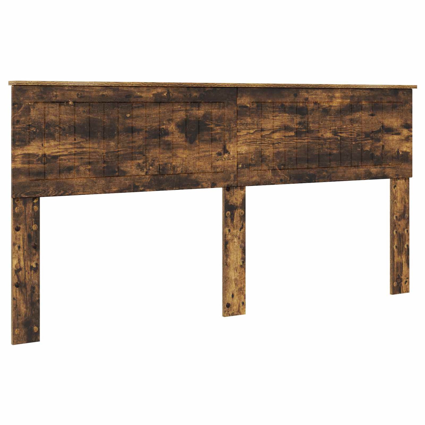 Bed Frame Smoked Oak 180 x 200 cm Solid Pine Wood