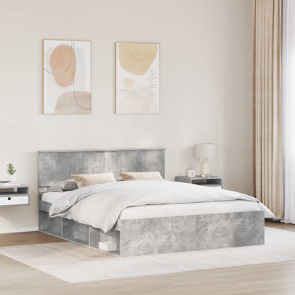 Bed Frame with Headboard Concerte 160 x 200 cm Solid Pine Wood