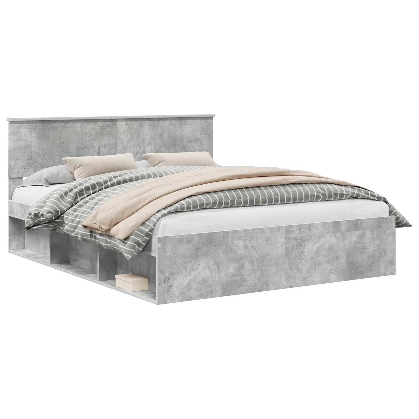 Bed Frame with Headboard Concerte 160 x 200 cm Solid Pine Wood