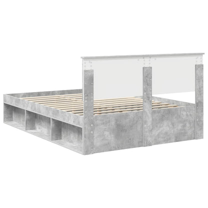 Bed Frame with Headboard Concerte 140 x 200 cm Solid Pine Wood