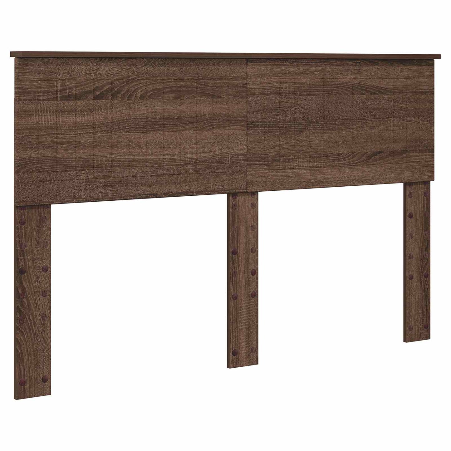 Bed Frame with Headboard Brown Oak 140 x 200 cm Solid Pine Wood