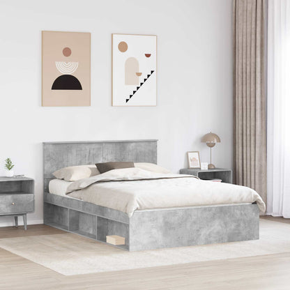 Bed Frame with Headboard Concerte 140 x 190 cm Solid Pine Wood