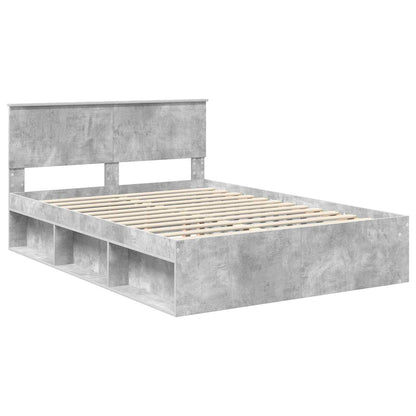 Bed Frame with Headboard Concerte 140 x 190 cm Solid Pine Wood