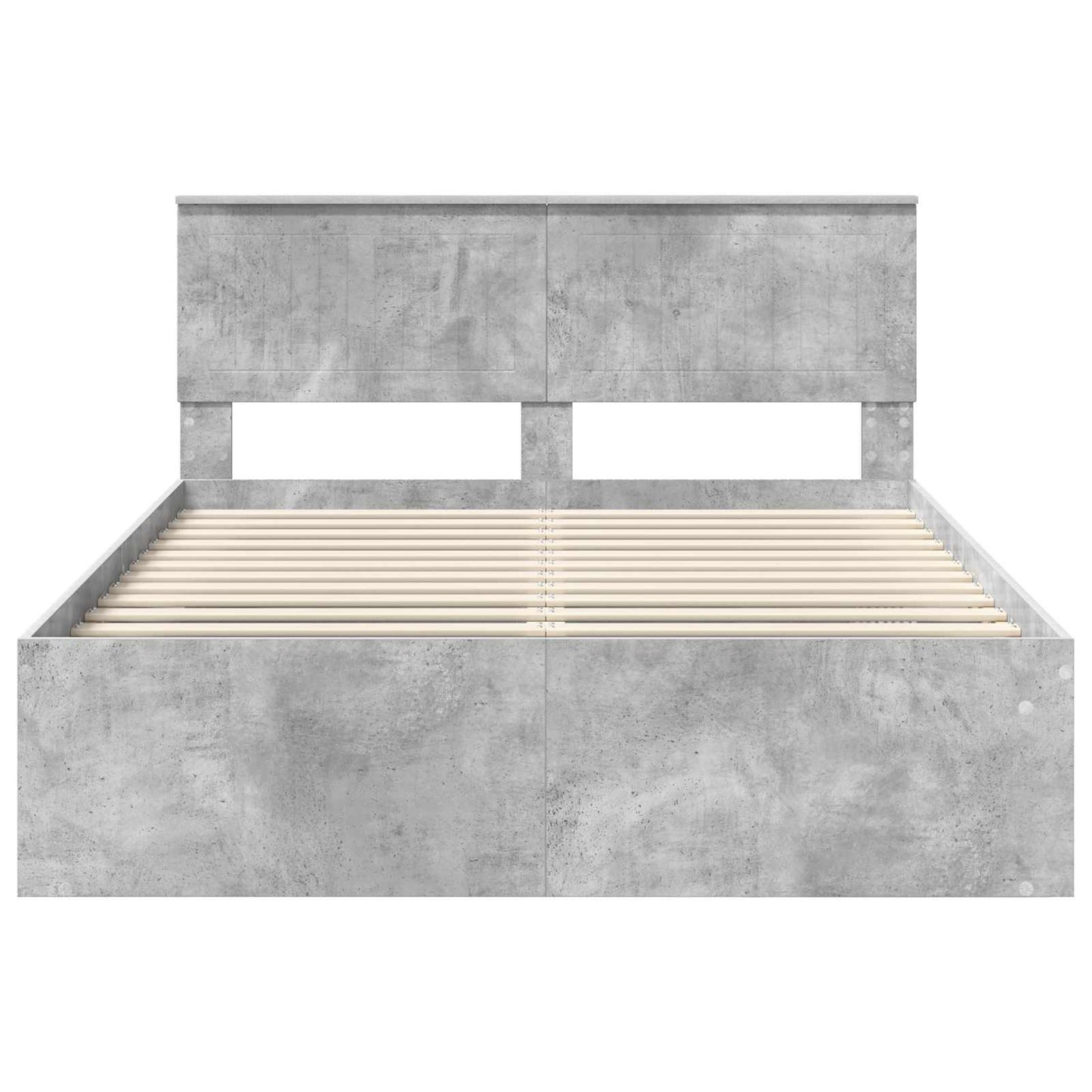 Bed Frame with Headboard Concerte 140 x 190 cm Solid Pine Wood
