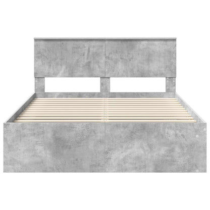 Bed Frame with Headboard Concerte 140 x 190 cm Solid Pine Wood