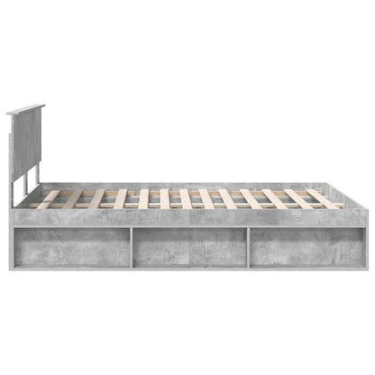 Bed Frame with Headboard Concerte 140 x 190 cm Solid Pine Wood