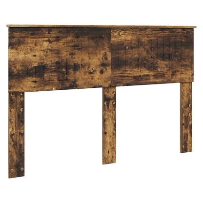 Bed Frame Smoked Oak 140 x 190 cm Solid Pine Wood