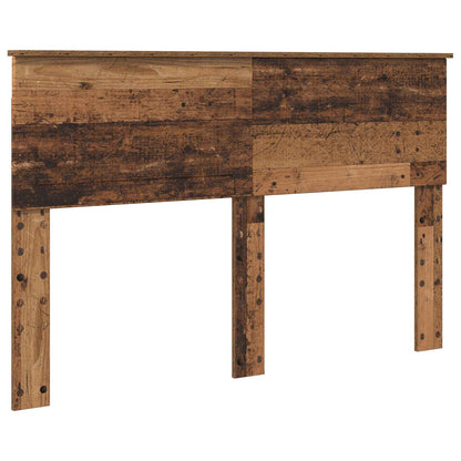 Bed Frame with Headboard Old Wood 140 x 190 cm Solid Pine Wood