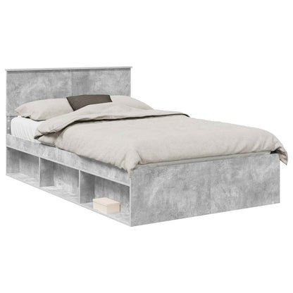 Bed Frame with Headboard Concerte 120 x 200 cm Solid Pine Wood