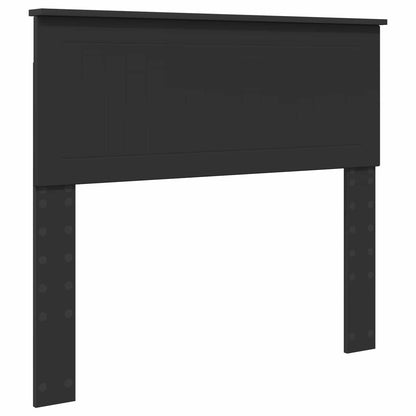 Bed Frame with Headboard Black 100 x 200 cm Solid Pine Wood