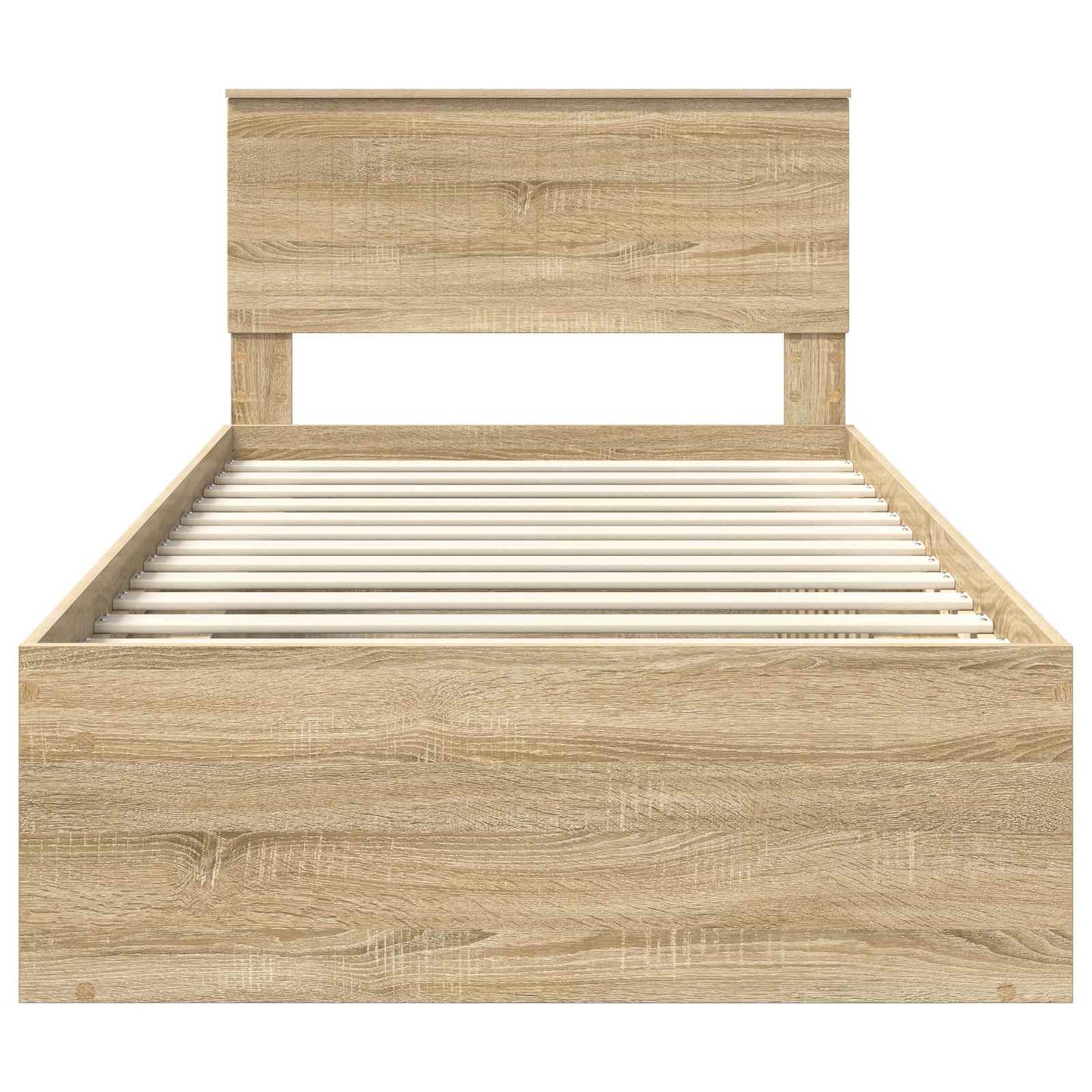 Bed Frame with Headboard Sonoma 100 x 200 cm Solid Pine Wood