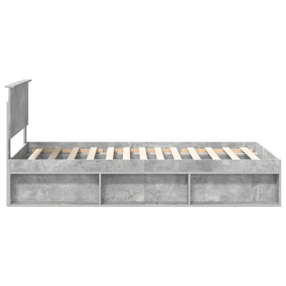 Bed Frame Concerte Grey 100 x 200 cm Solid Pine Wood