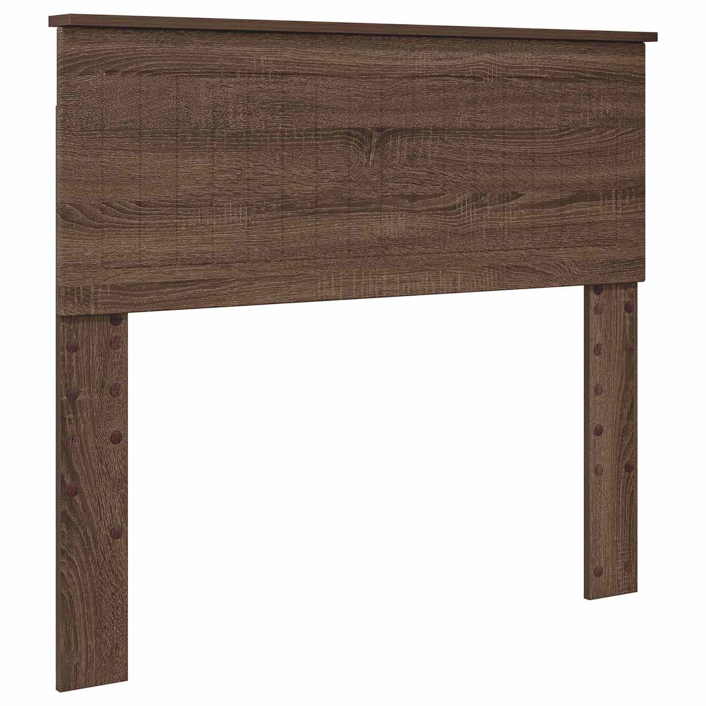 Bed Frame with Headboard Brown Oak 100 x 200 cm Solid Pine Wood