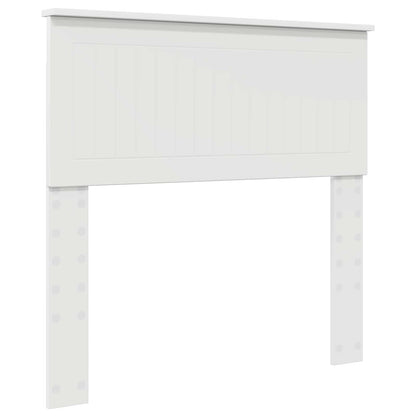 Bed Frame with Headboard White 90 x 190 cm Solid Pine Wood