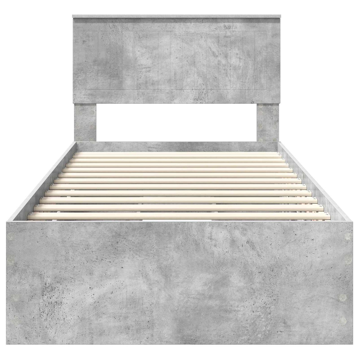 Bed Frame with Drawer Concrete Grey 90 x 200 cm Engineer Wood
