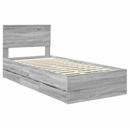 Bed Frame Grey Sonoma Engineer Wood