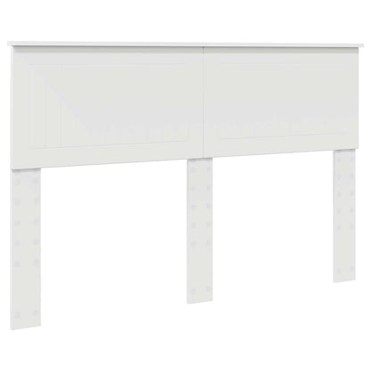 Storage Bed with Headboard White 140 x 190 cm Engineered Wood