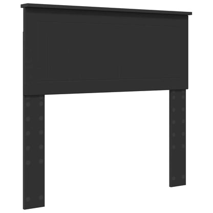 Storage Bed with Headboard Black 90 x 190 cm Engineered Wood