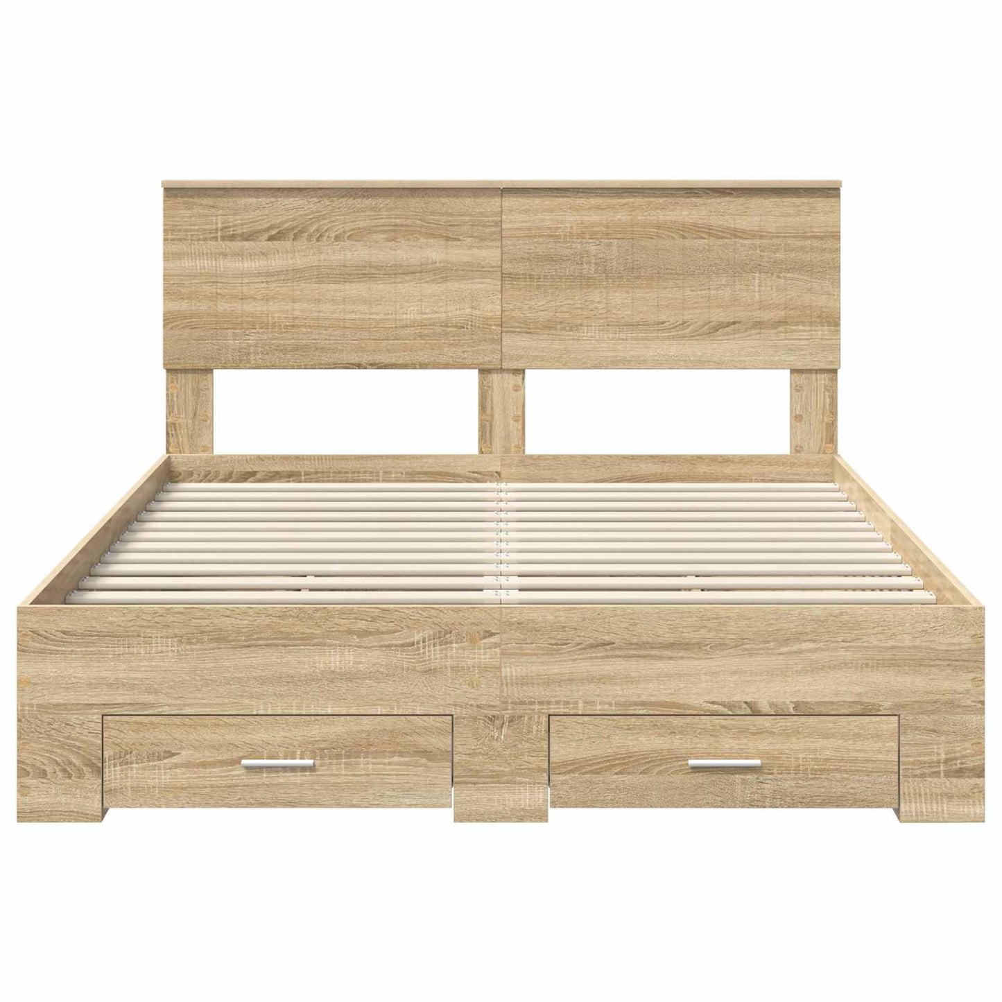 Bed Frame with Drawer Sonoma Oak 135 x 190 cm Engineered Wood