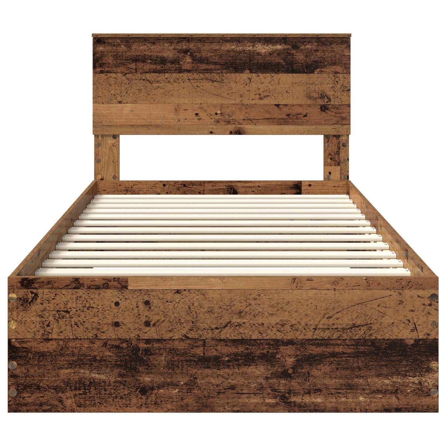 Bed Frame with Drawer Old Wood 100 x 200 cm Engineered Wood