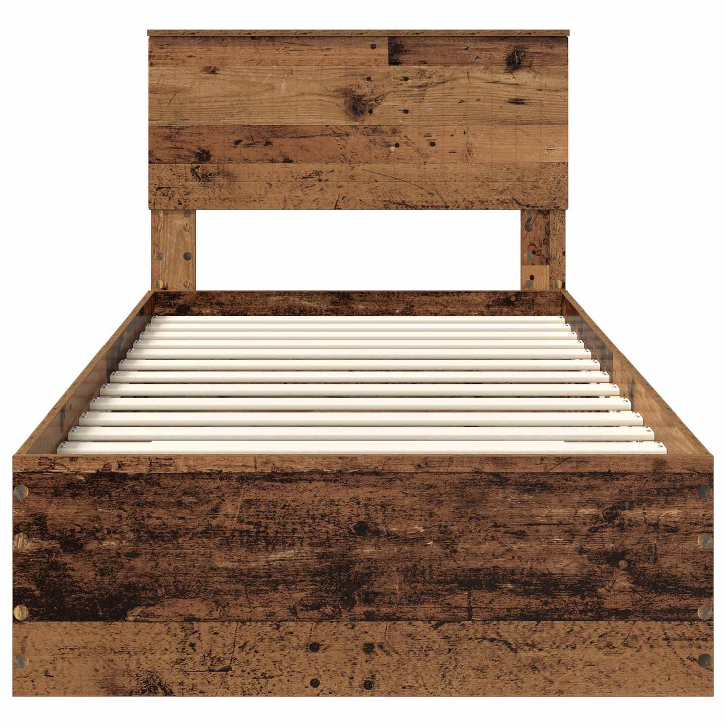 Bed Frame with Drawer Old Wood 90 x 200 cm Engineered Wood