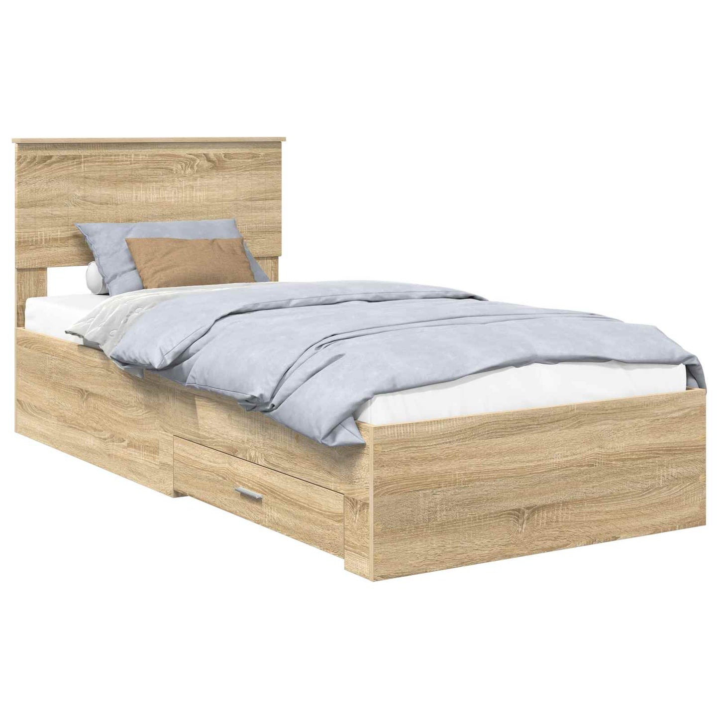 Bed Frame with Drawer Sonoma Oak 90 x 190 cm Engineered Wood