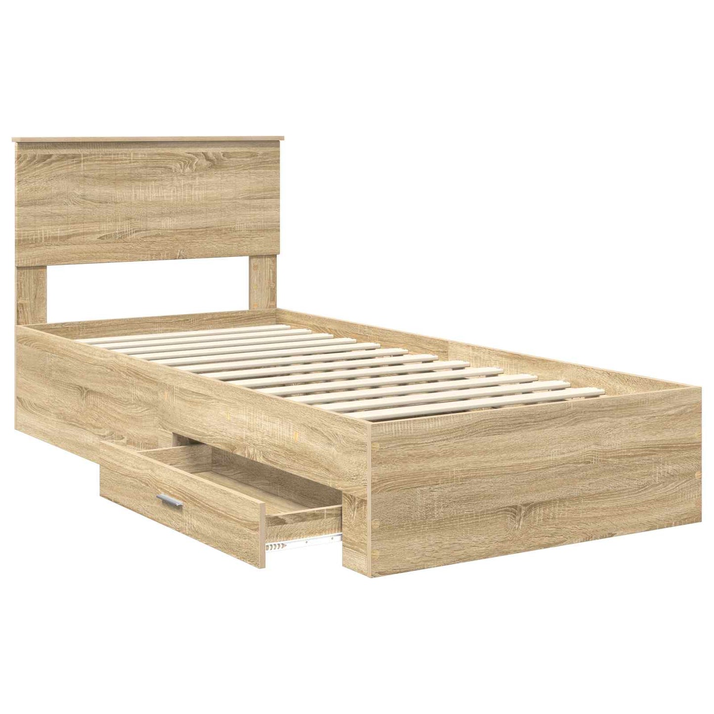 Bed Frame with Drawer Sonoma Oak 90 x 190 cm Engineered Wood