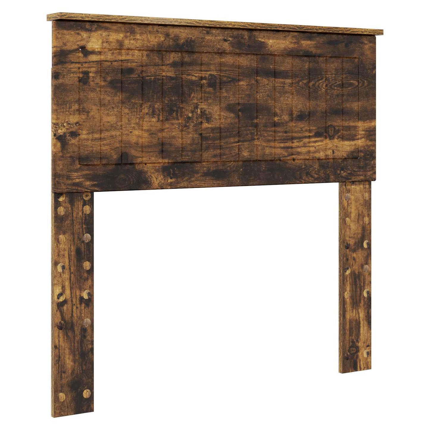 Bed Frame with Headboard Smoked Oak 90 x 190 cm Engineered Wood