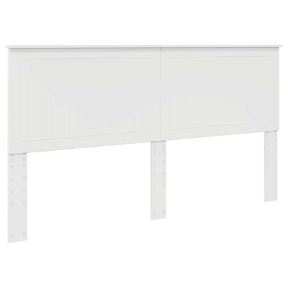 Bed Frame with Headboard White 180 x 200 cm Solid Pine Wood