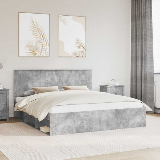 Bed Frame with Headboard Concerte 180 x 200 cm Solid Pine Wood
