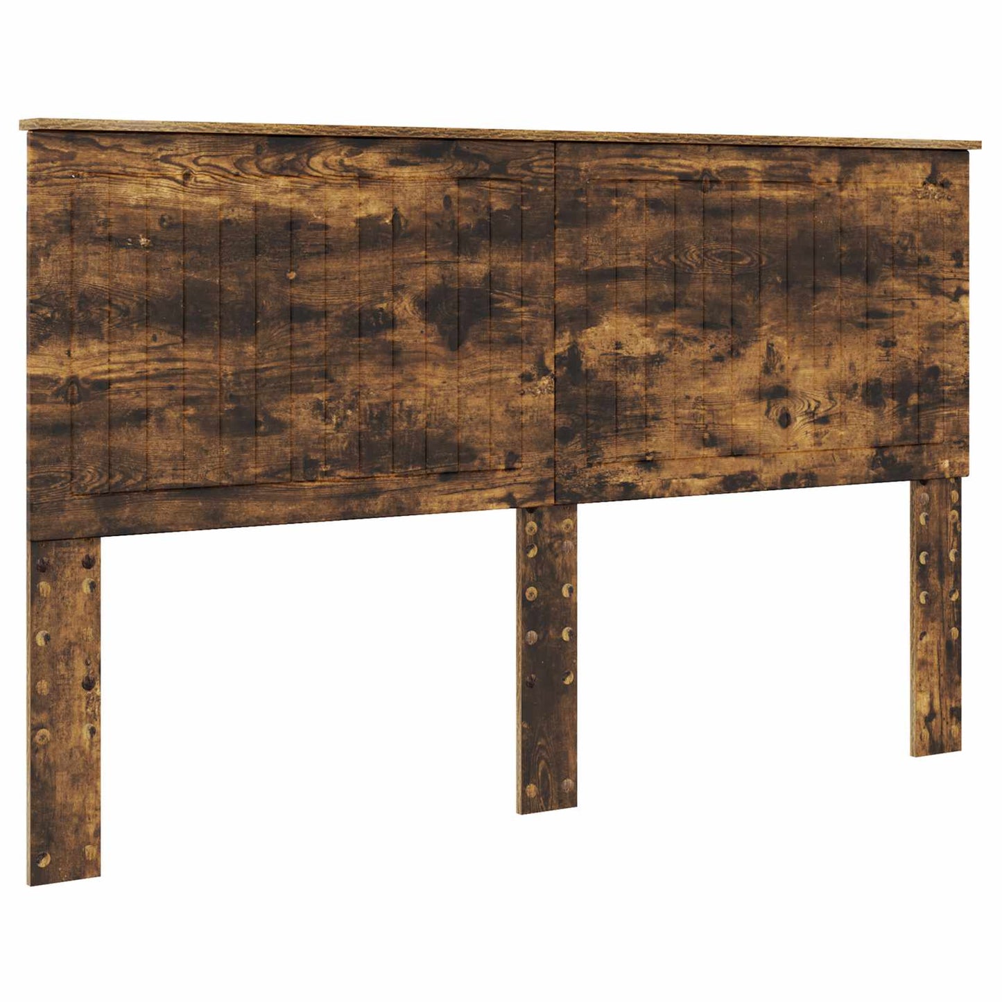 Bed Frame Smoked Oak 160 x 200 cm Solid Pine Wood