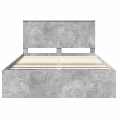 Bed Frame with Headboard Concerte 140 x 200 cm Solid Pine Wood