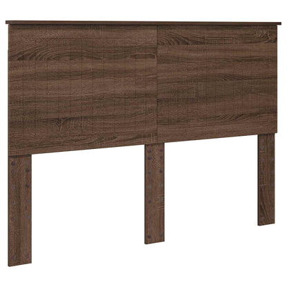 Bed Frame with Headboard Brown Oak 140 x 200 cm Solid Pine Wood