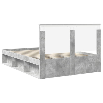 Bed Frame with Headboard Concerte 140 x 190 cm Solid Pine Wood