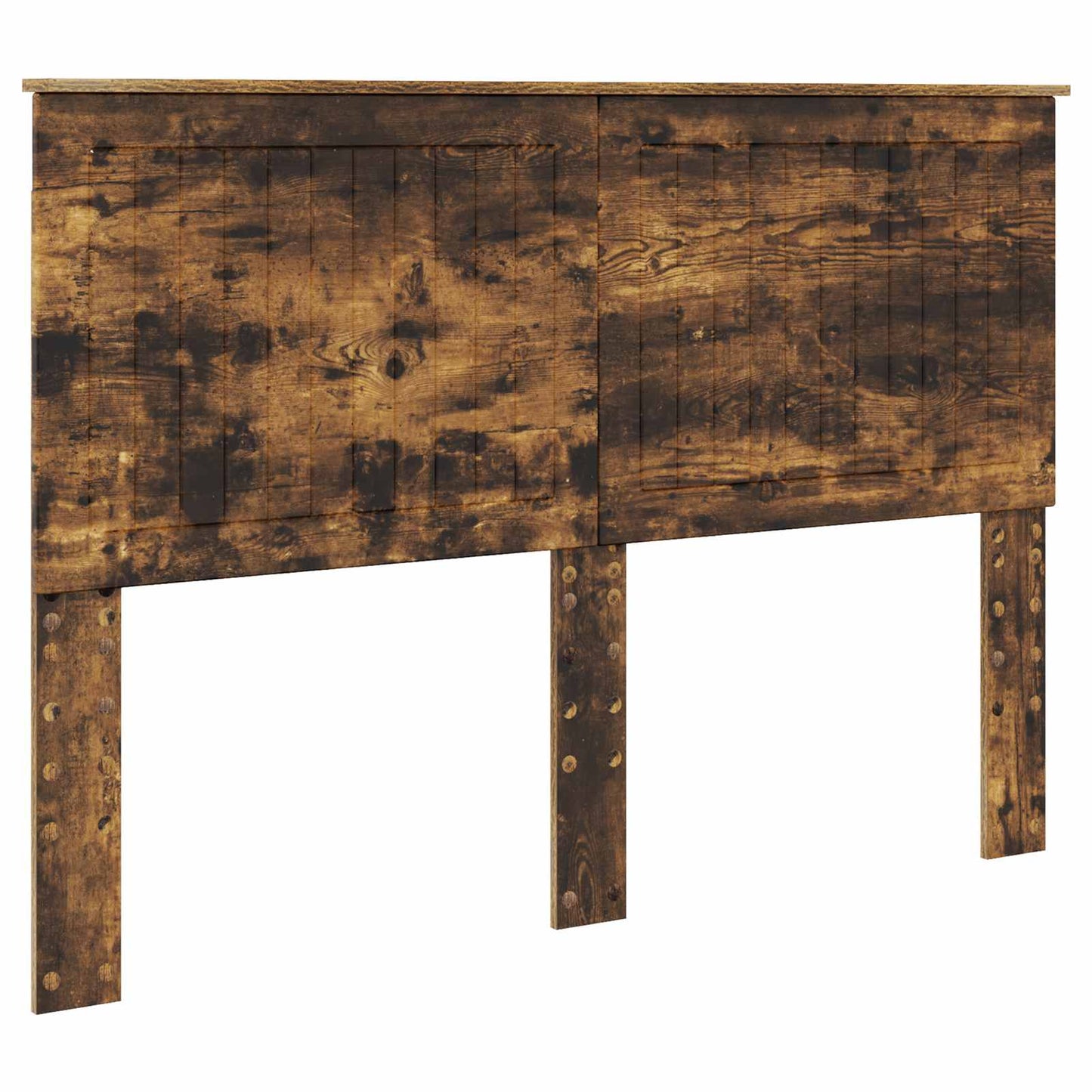 Bed Frame Smoked Oak 140 x 190 cm Solid Pine Wood