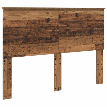Bed Frame with Headboard Old Wood 140 x 190 cm Solid Pine Wood